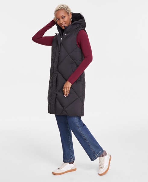 Women's Quilted Hooded Puffer Vest, Created for Macy's