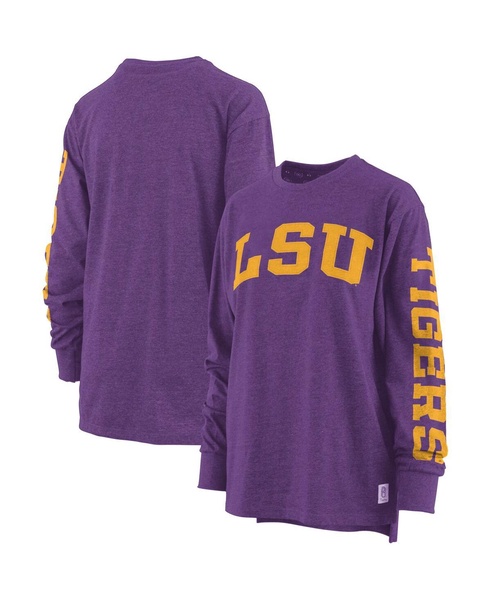 Women's Purple LSU Tigers Plus Size Two-Hit Canyon Long Sleeve T-shirt