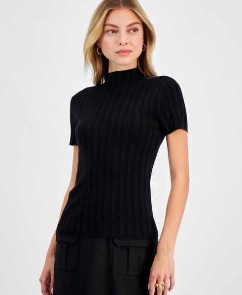 Women's Ribbed Cap-Sleeve Sweater, Exclusively at Macy's