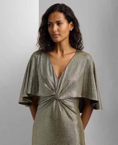 Women's Twisted Metallic Gown