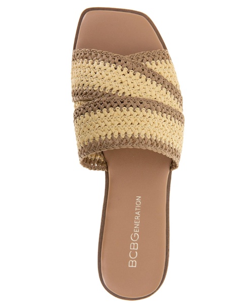 Women's Lileen Slip-On Woven Raffia Flat Sandals