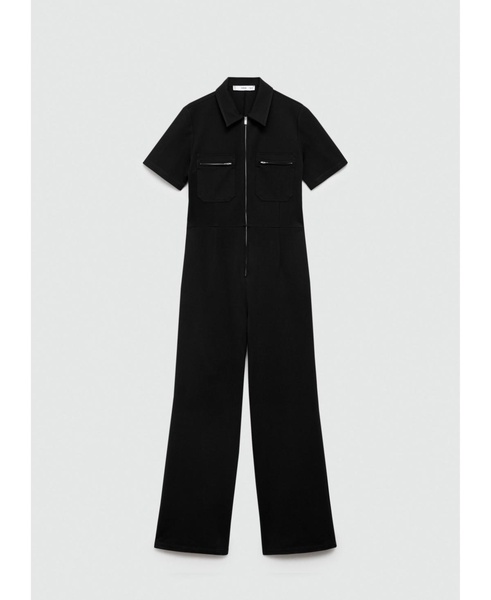 Women's Long Chest-Pocket Jumpsuit