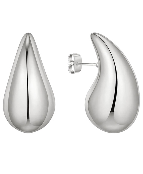 18K Gold Plated or Silver Plated Extra Large Teardrop Stud Earring