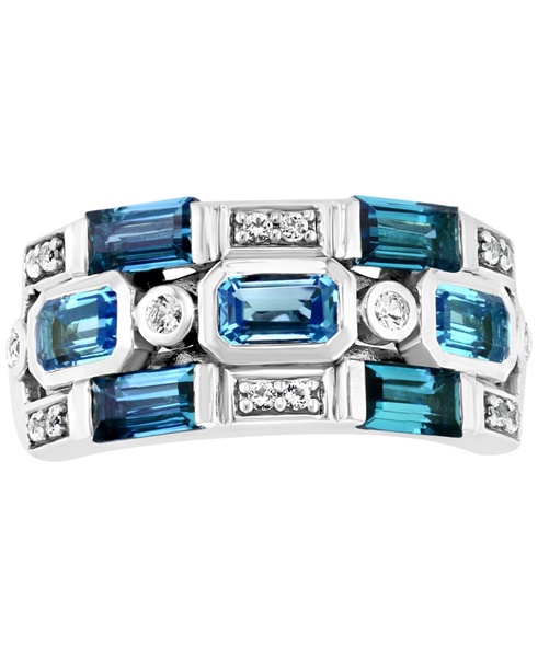 EFFY® Blue & White Topaz Statement Ring (2-3/4 ct. t.w.) in Sterling Silver