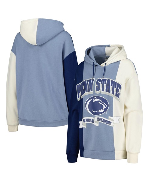 Women's Navy Penn State Nittany Lions Hall of Fame Colorblock Pullover Hoodie