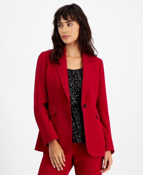 Women's Notched Collar One-Button Blazer, Created for Macy's