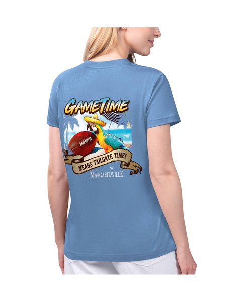 Women's Blue Los Angeles Chargers Game Time V-Neck T-Shirt