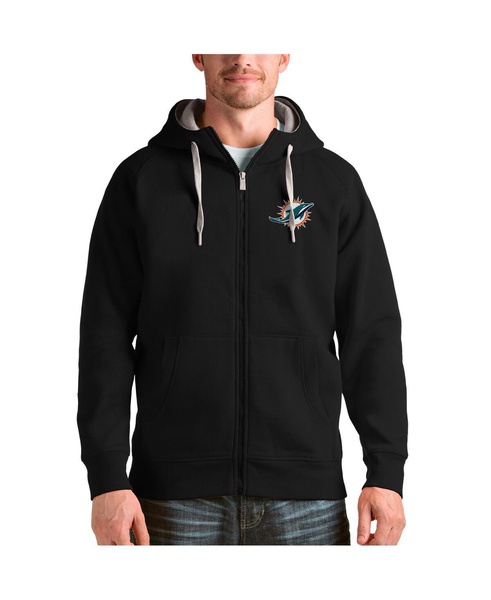 Men's Black Miami Dolphins Victory Full-Zip Hoodie