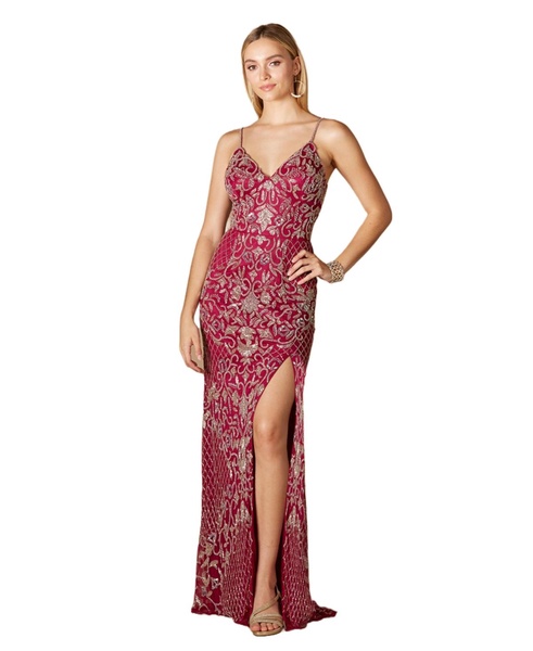 Women's Beaded Tank Dress with Slit