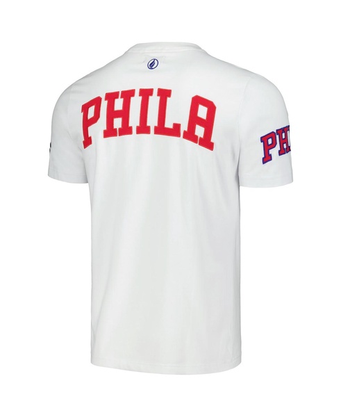 Men's and Women's White Philadelphia 76ers Heritage Crest T-Shirt