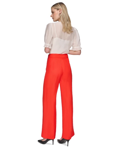 Women's High-Rise Linen-Blend Sailor Pants