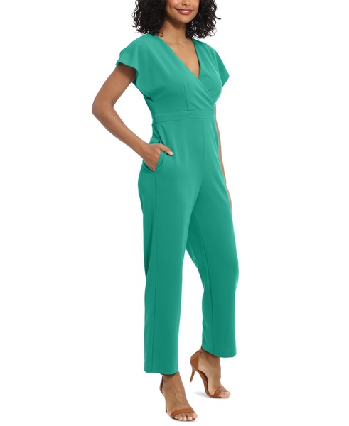 Women's Batwing V-Neck Side-Pocket Jumpsuit