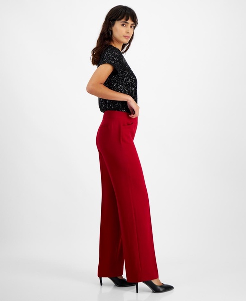 Women's High Rise Straight-Leg Pants, Created for Macy's