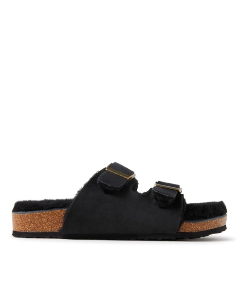 Dearfoams Fireside by Women's Tamworth Genuine Shearling Double Band Sandal