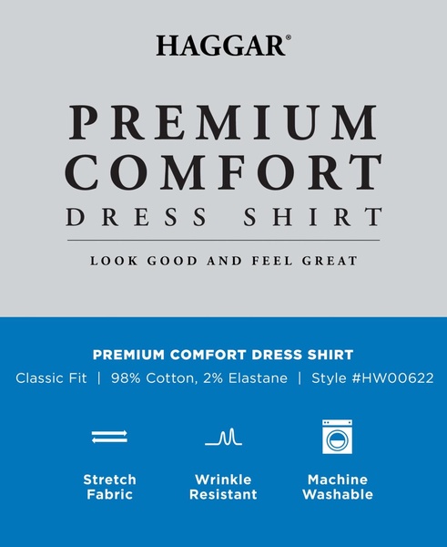 Men's Classic-Fit Premium Comfort Dress Shirt