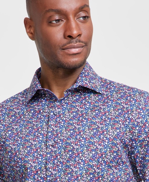 Men's Slim-Fit Peter Ditsy Floral Dress Shirt, Created for Macy's