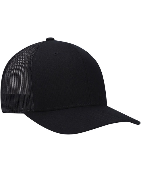 Men's Black Logo Corp Staple Trucker Snapback Hat