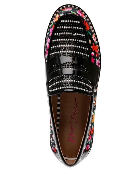 Women's Darian Pearl-Embellished Tailored Lug-Sole Loafers