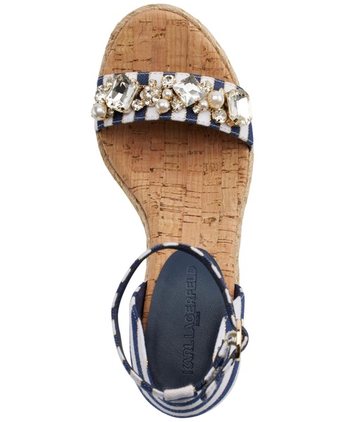 Catalyna Embellished Wedge Espadrille Sandals