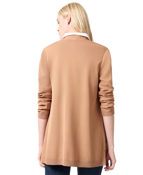 Petite Open-Front Long-Sleeve Cardigan 