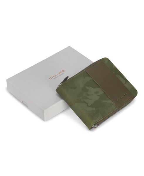 Men's Camo Collection Leather Zip Around Wallet