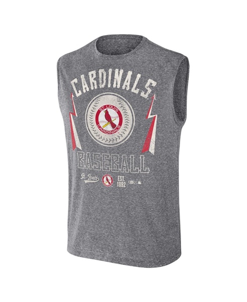 Men's Darius Rucker Collection by Charcoal St. Louis Cardinals Muscle Tank Top