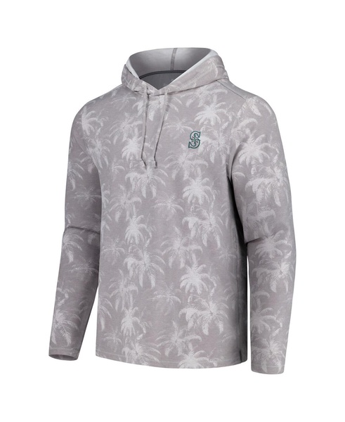 Men's Gray Seattle Mariners Palm Frenzy Hoodie Long Sleeve T-Shirt