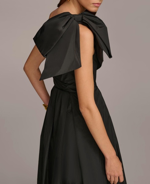 Donna Karan Women's One-Shoulder Bow Gown 