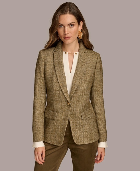 Women's Textured One-Button Jacket