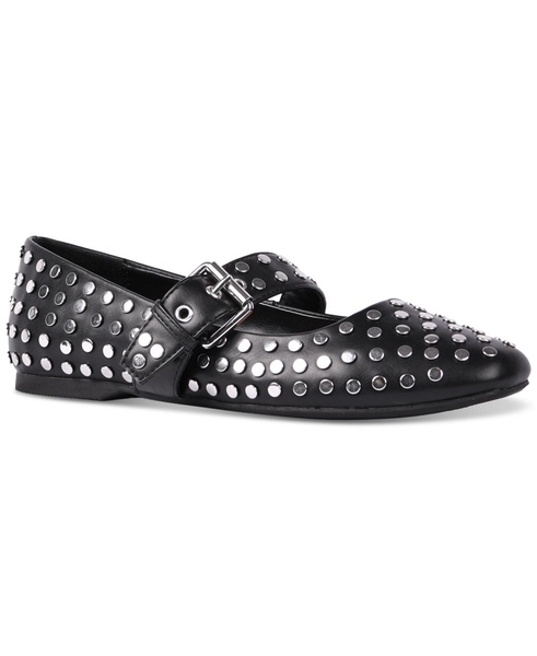 Women's Mellie Buckle Strap Studded Mary Jane Flats