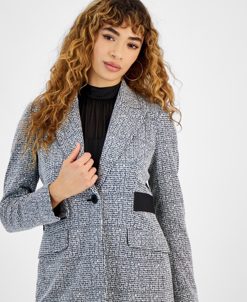 Women's Tweed Peak-Collar Blazer, Created for Macy's 