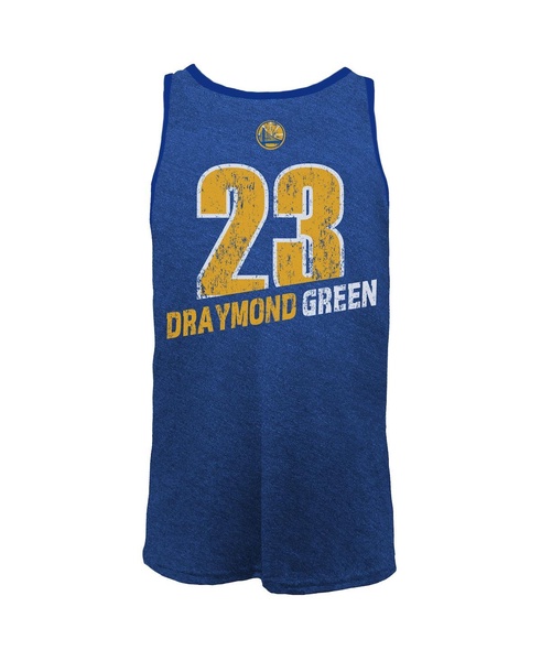 Men's Threads Draymond Green Royal Golden State Warriors Name and Number Tri-Blend Tank Top