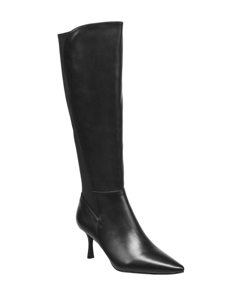 Women's Logan Leather Pointed Toe Knee High Boots