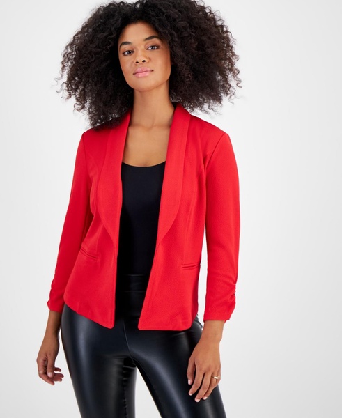 Women's Ruched 3/4-Sleeve Knit Blazer, Created for Macy's 