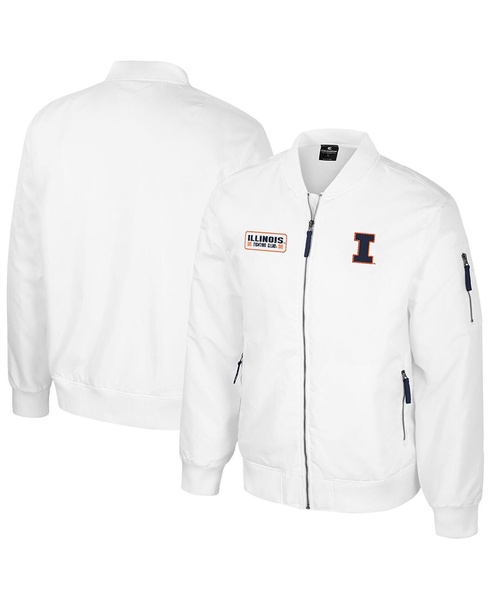 Men's Illinois Fighting Illini White Rabbit Full-Zip Bomber Jacket