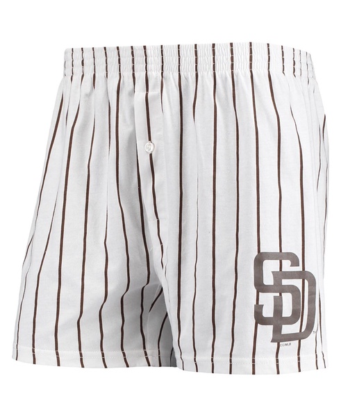 Men's White San Diego Padres Vigor Pinstripe Boxer Shorts