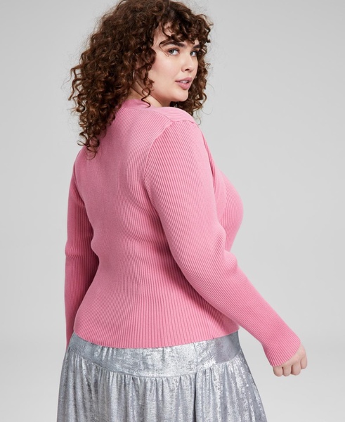 Trendy Plus Size Layered-Look Shrug Sweater, Created for Macy's