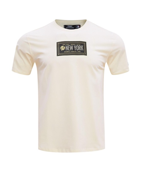 Men's Cream New York Yankees Club Member Badge T-Shirt