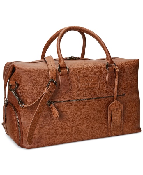 Men's Pebbled Leather Duffel Bag