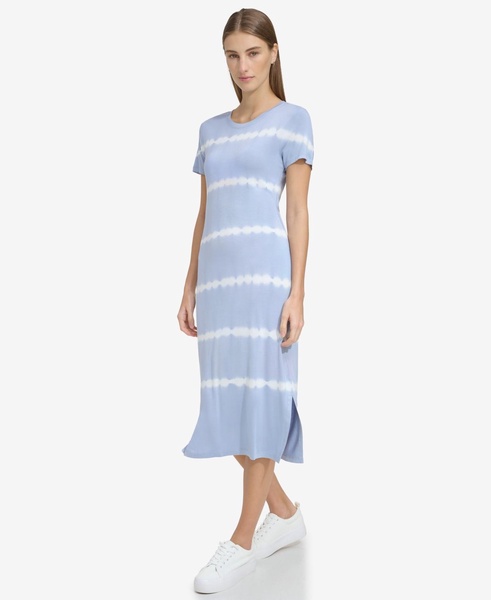 Women's Tie-Dyed Midi T-Shirt Dress