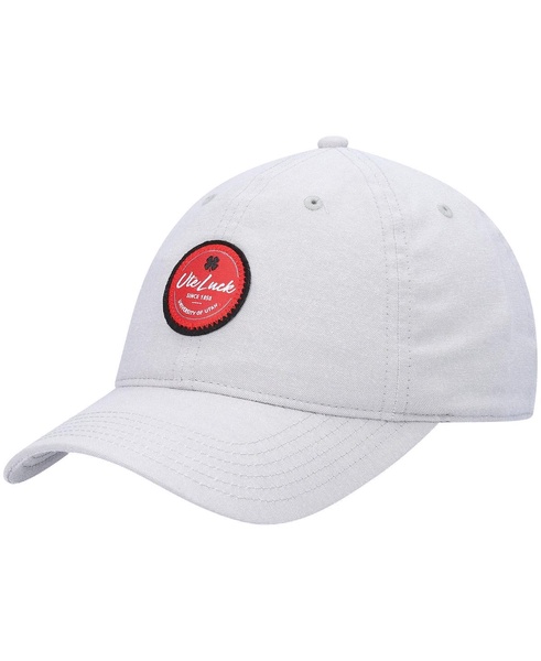 Men's Gray Utah Utes Oxford Circle Adjustable Hat