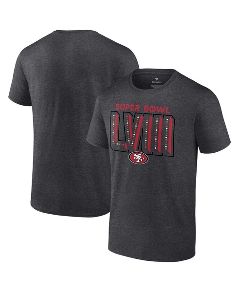 Men's  Heather Charcoal San Francisco 49ers Super Bowl LVIII Big and Tall T-shirt