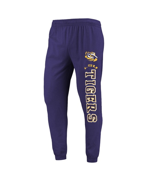 Men's Purple, Charcoal LSU Tigers Meter Long Sleeve Hoodie T-shirt and Jogger Pants Set