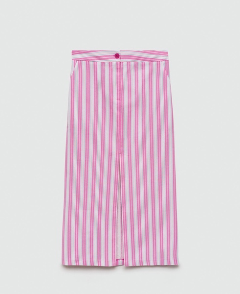 Women's Slit Striped Skirt