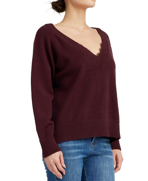 Women's V-Neck Long-Sleeve Sweater