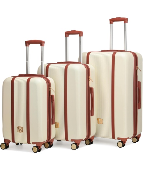 Mia Expandable Retro Luggage Set, 3 Piece