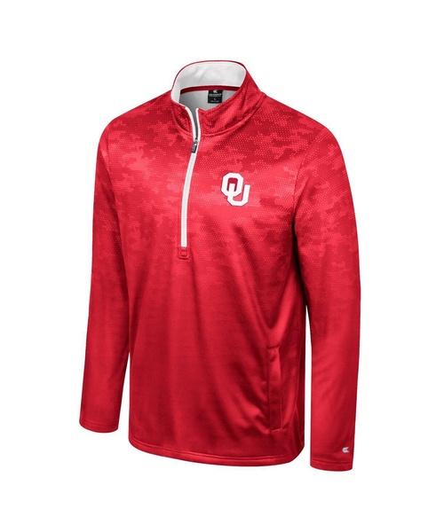 Men's Crimson Oklahoma Sooners The Machine Half-Zip Jacket