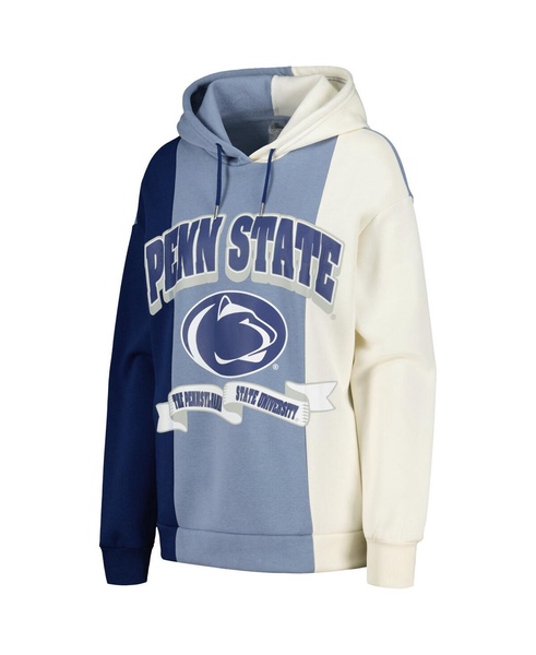 Women's Navy Penn State Nittany Lions Hall of Fame Colorblock Pullover Hoodie