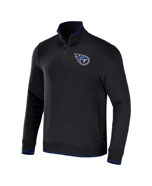 Men's NFL x Darius Rucker Collection by Black Tennessee Titans Logo Quarter-Zip Top