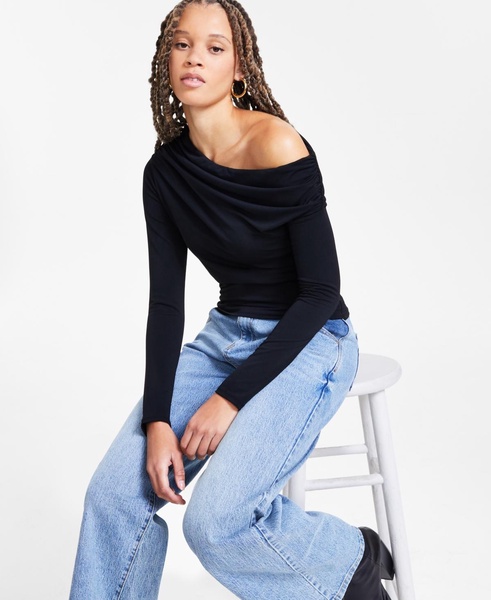 Women's Off-Shoulder Long-Sleeve Top, Exclusively at Macy's